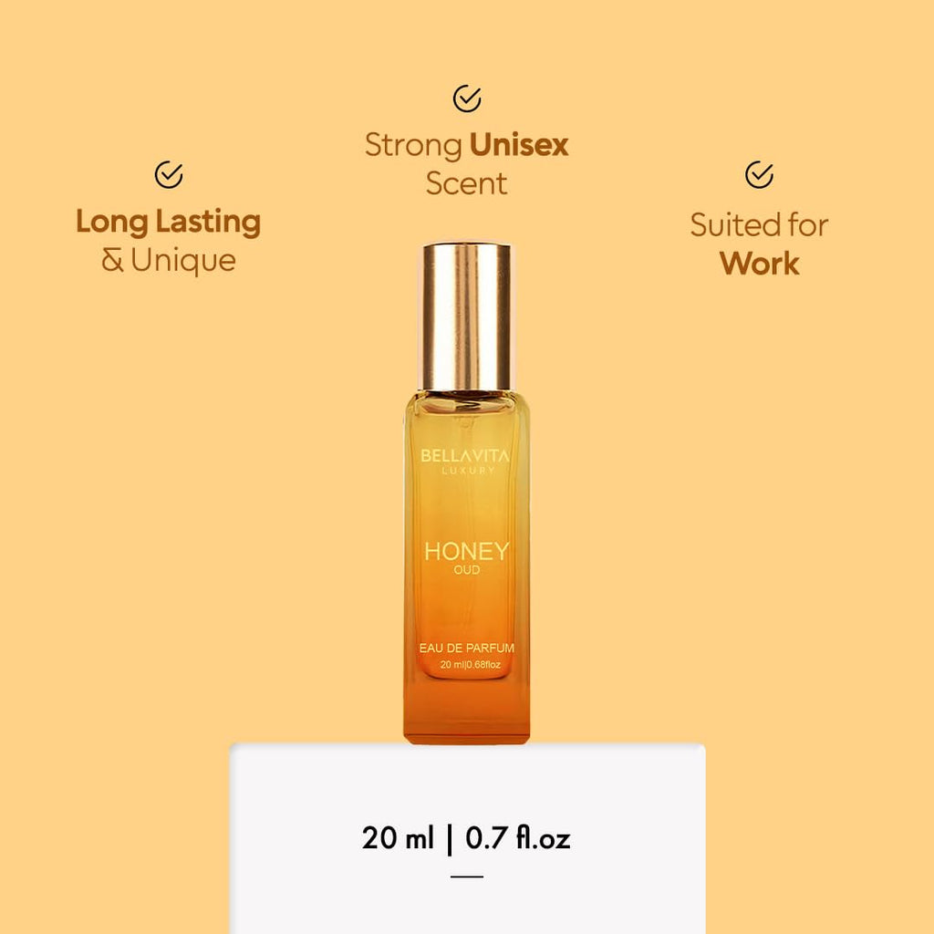 Bellavita Honey Oud Eau de Parfum – Unisex Travel Size, 20ml