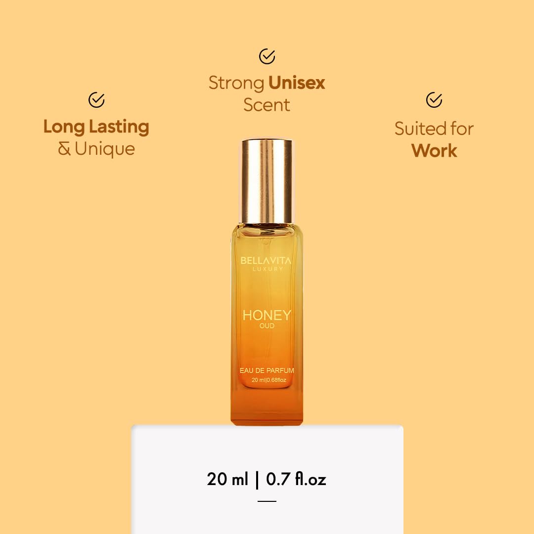 Bellavita Honey Oud Eau de Parfum – Unisex Travel Size, 20ml