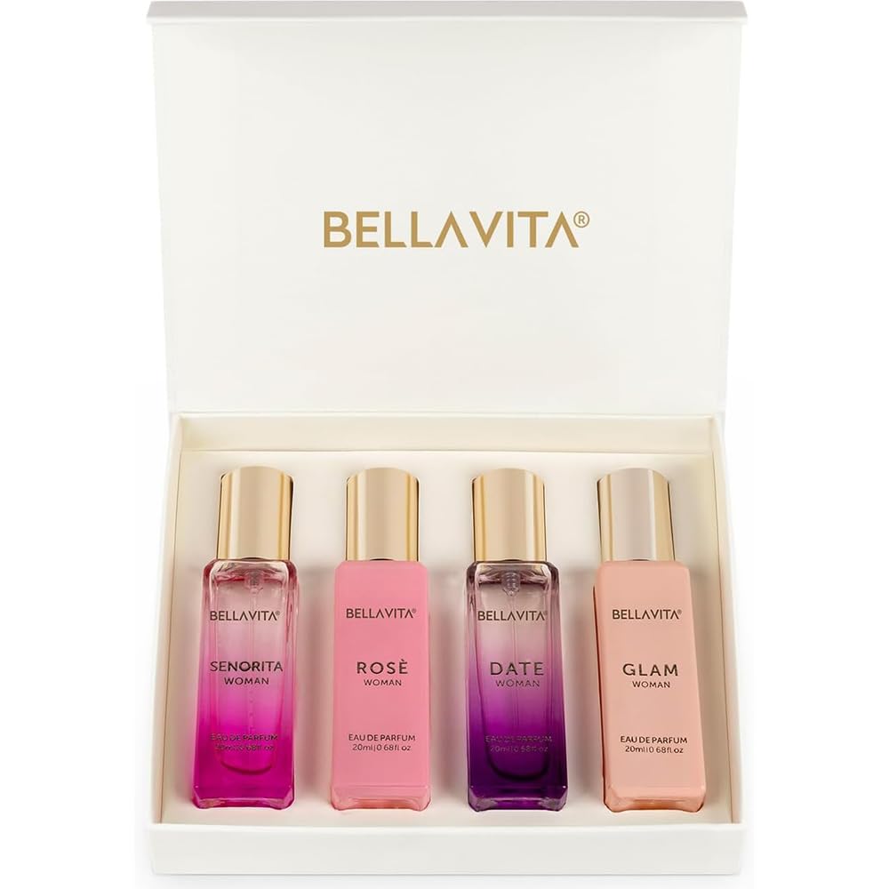 Bellavita Luxury Women's Perfume Gift Set – 4 Signature Scents, 80ml