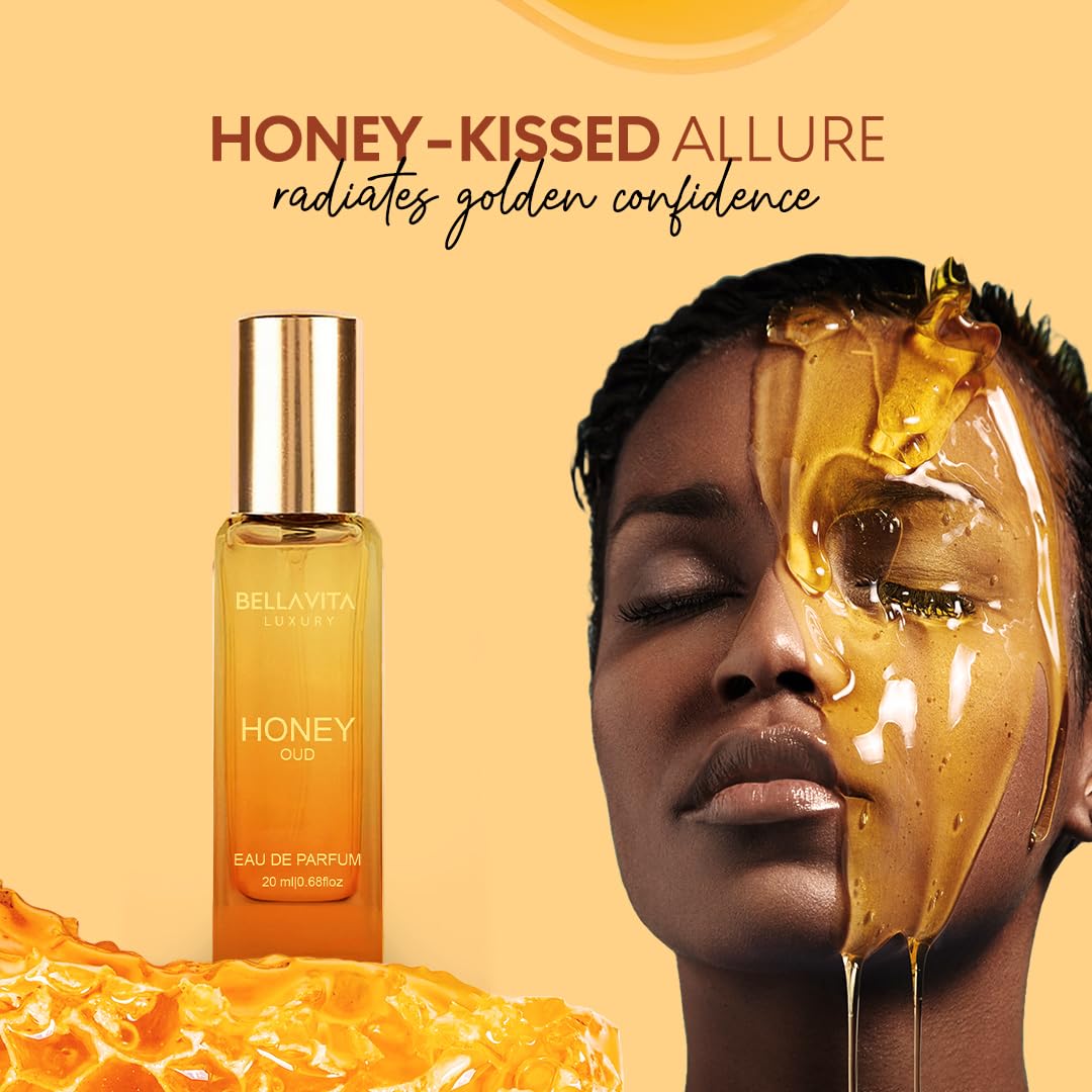 Bellavita Honey Oud Eau de Parfum – Unisex Travel Size, 20ml