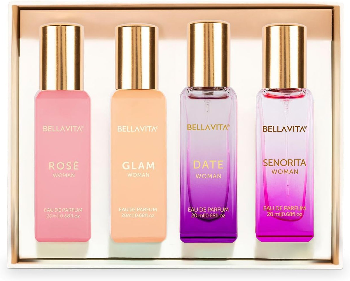 Bellavita Luxury Women's Perfume Gift Set – 4 Signature Scents, 80ml