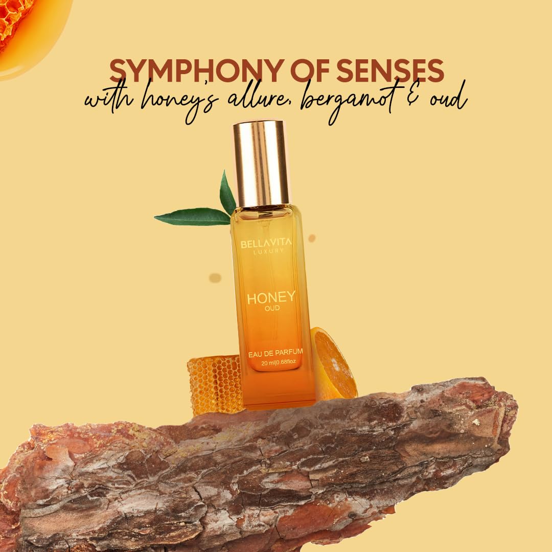 Bellavita Honey Oud Eau de Parfum – Unisex Travel Size, 20ml