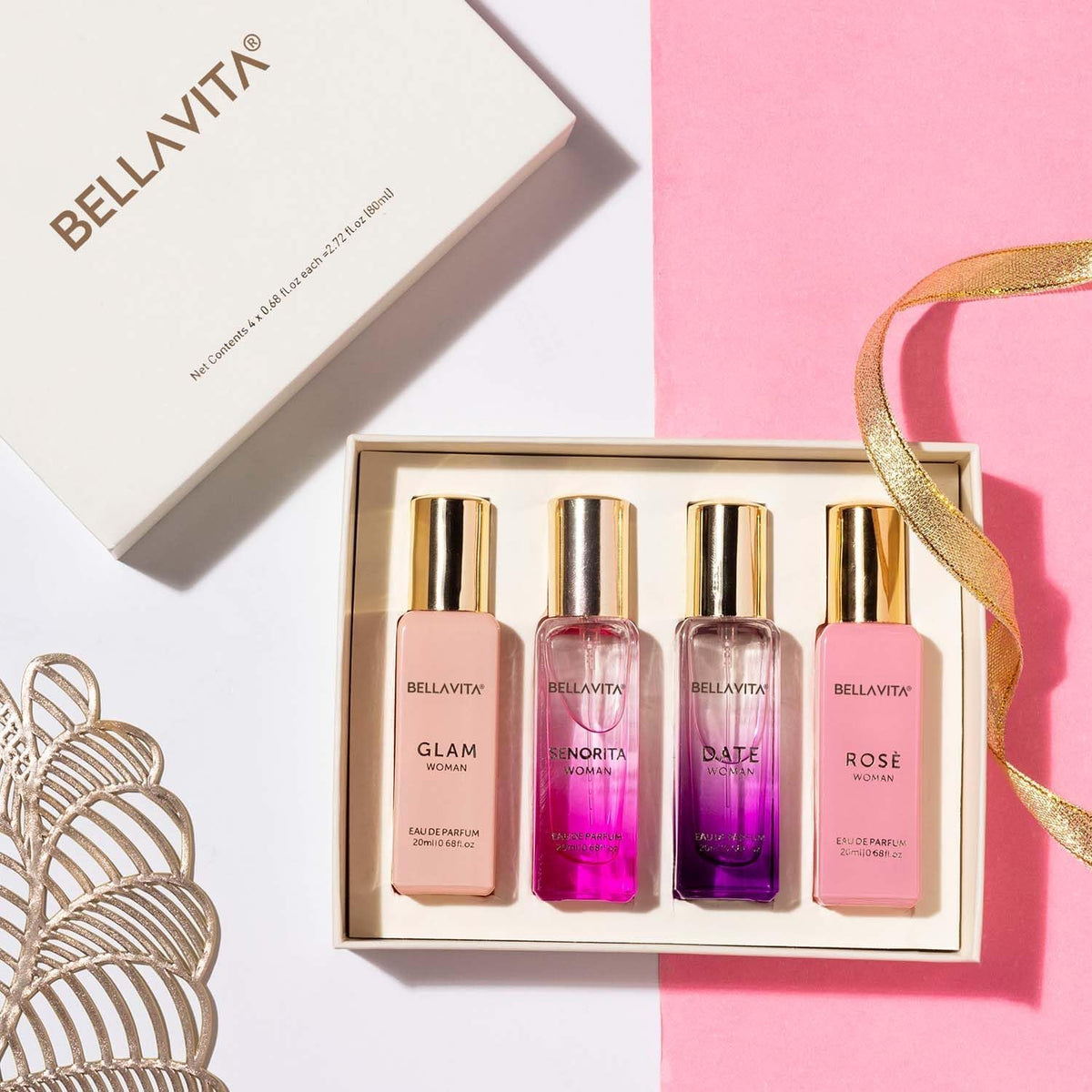 Bellavita Luxury Women's Perfume Gift Set – 4 Signature Scents, 80ml