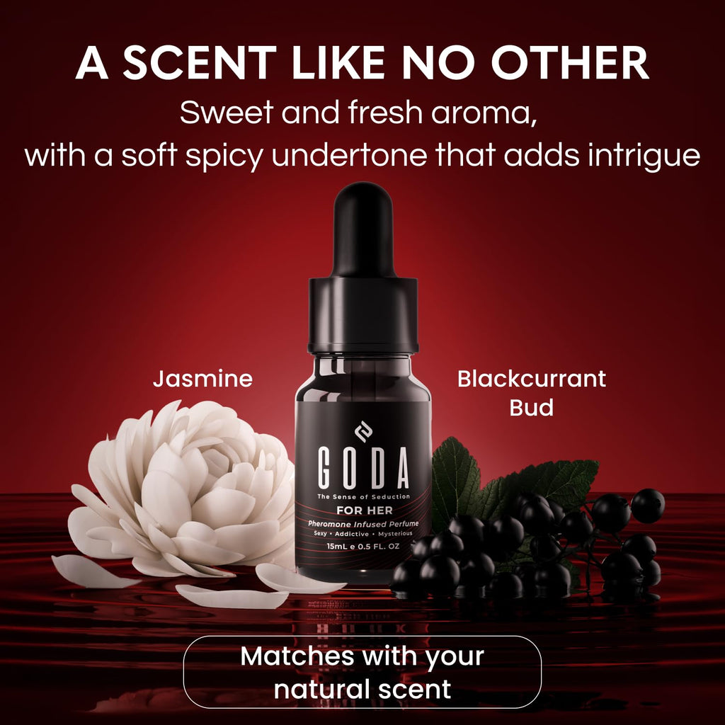 GODA Pheromone Perfume for Women – Jasmine & Rose, 15ml