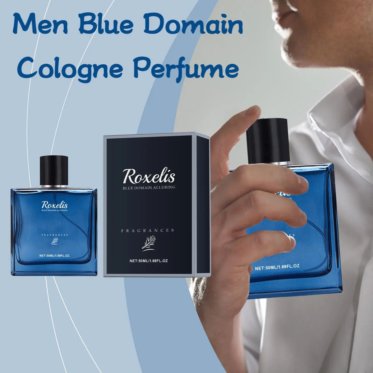 Roxelis Blue Domain Cologne – 50ml Pheromone-Infused Men's Fragrance
