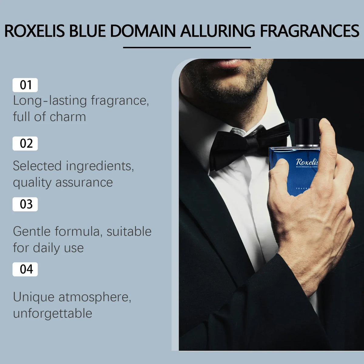 Roxelis Blue Domain Cologne – 50ml Pheromone-Infused Men's Fragrance