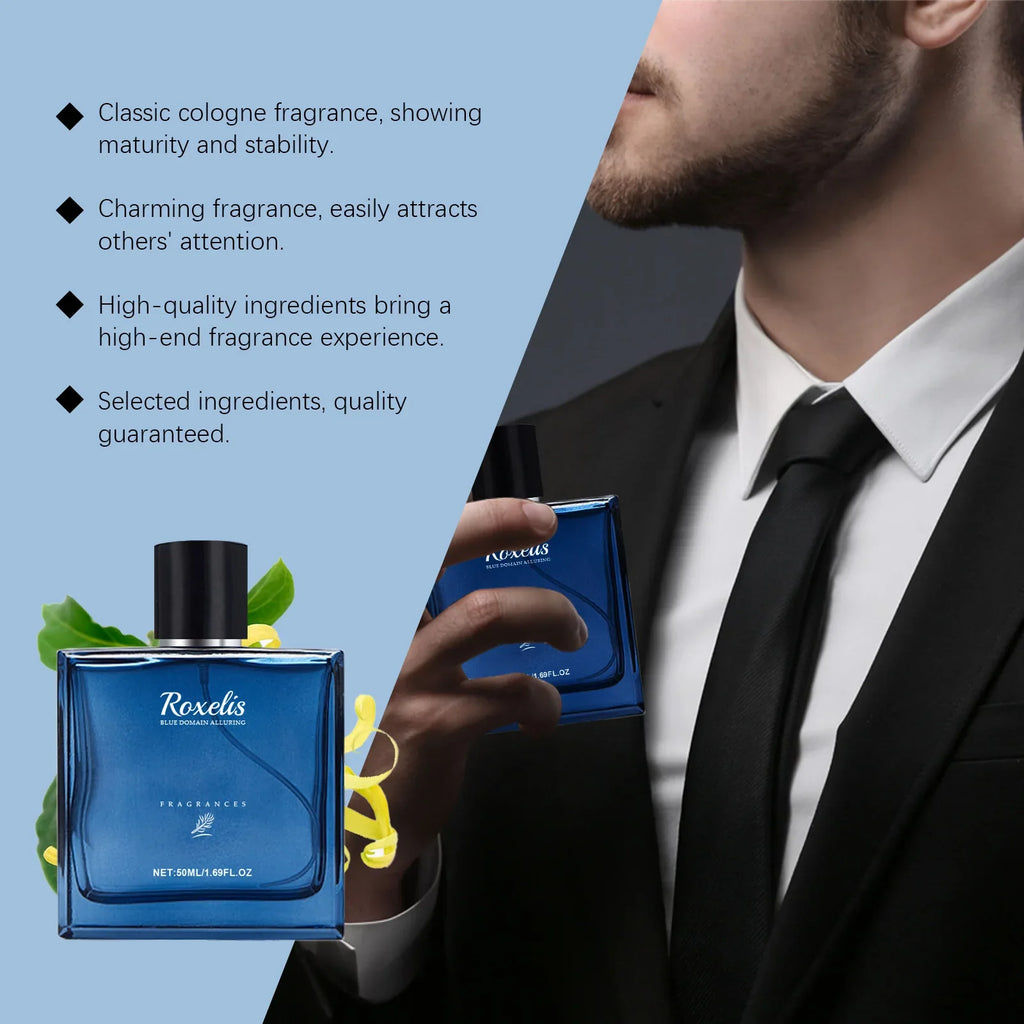 Roxelis Blue Domain Cologne – 50ml Pheromone-Infused Men's Fragrance