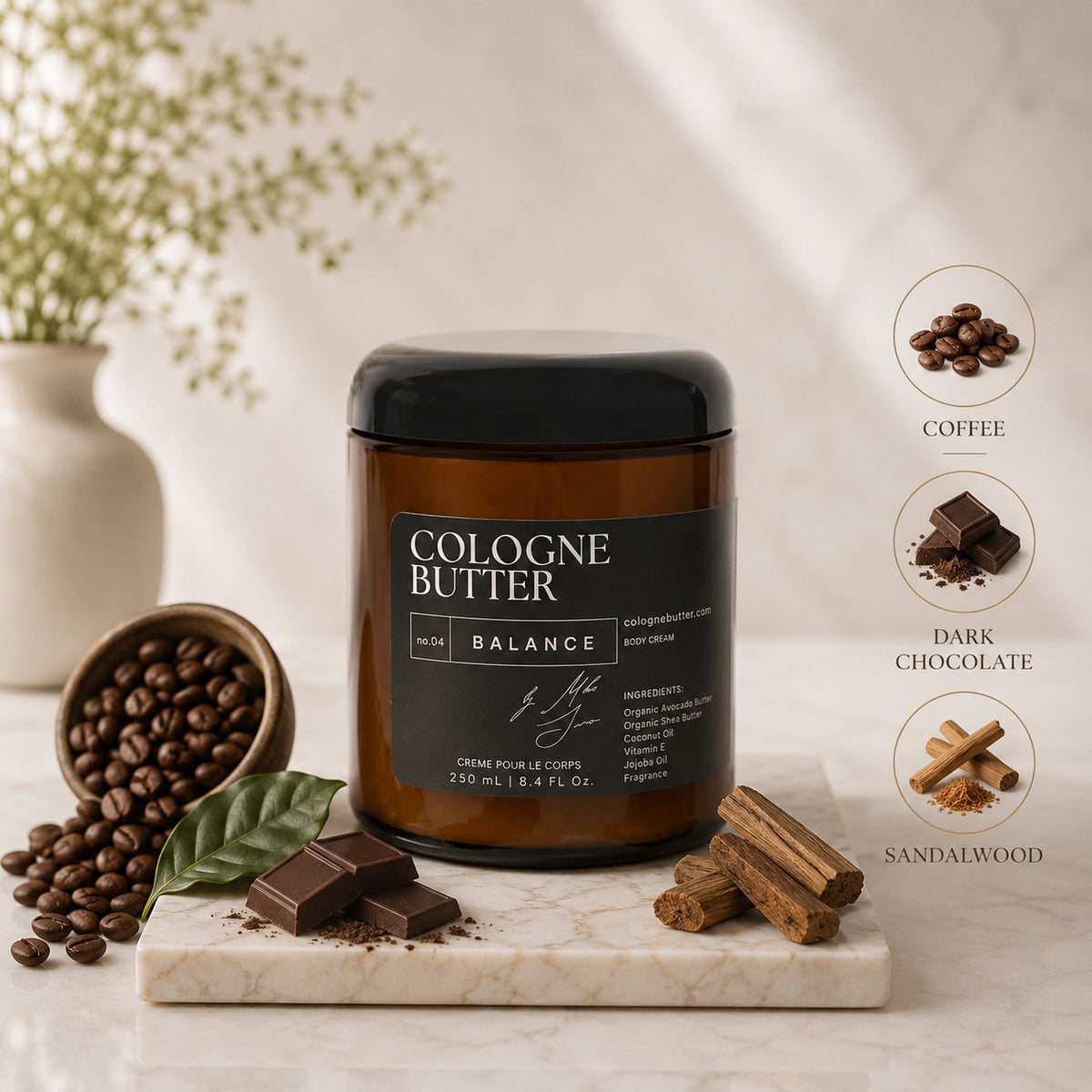 Cologne Butter – Scented Moisturizing Skin Butter for Men (8 Signature Scents)