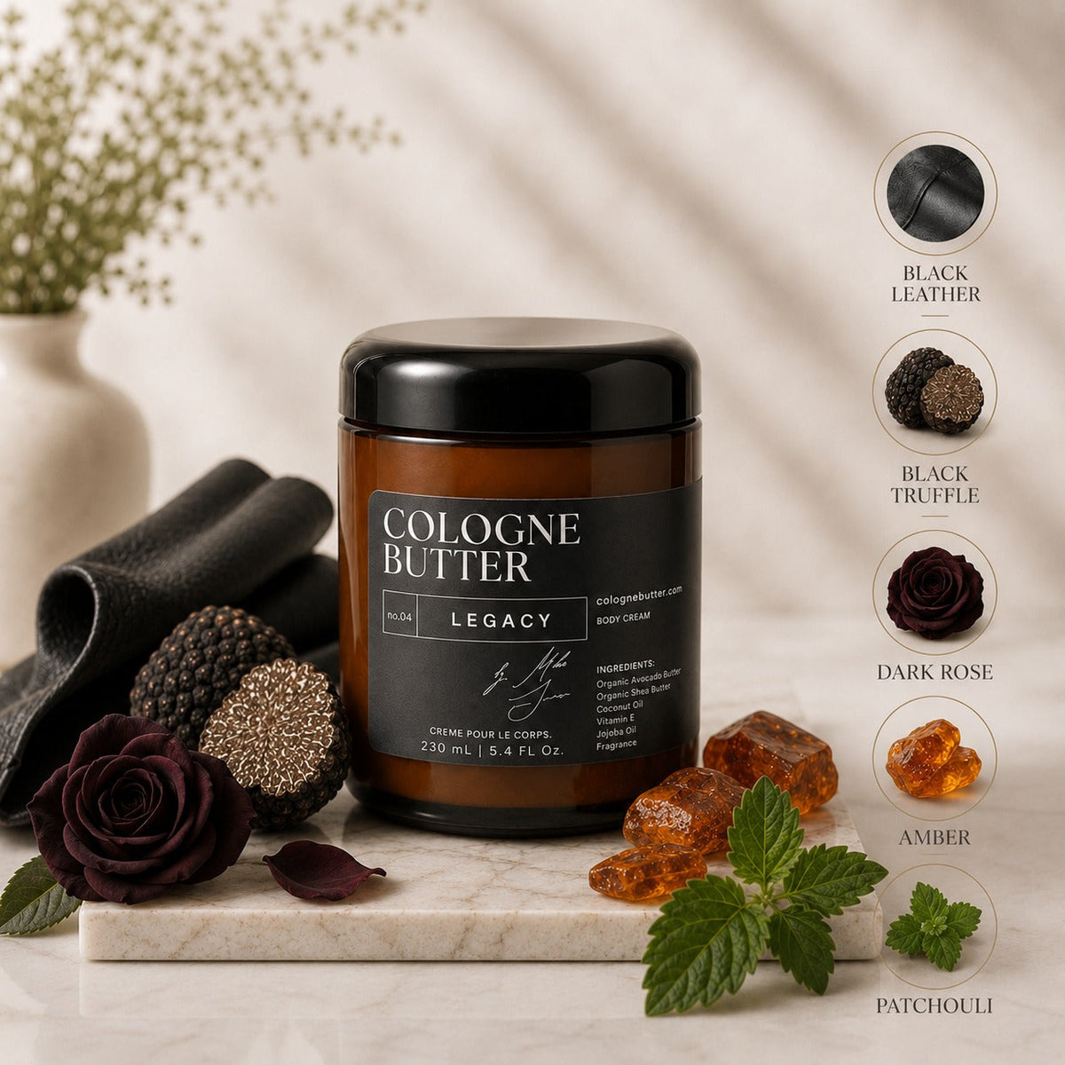 Cologne Butter – Scented Moisturizing Skin Butter for Men (8 Signature Scents)