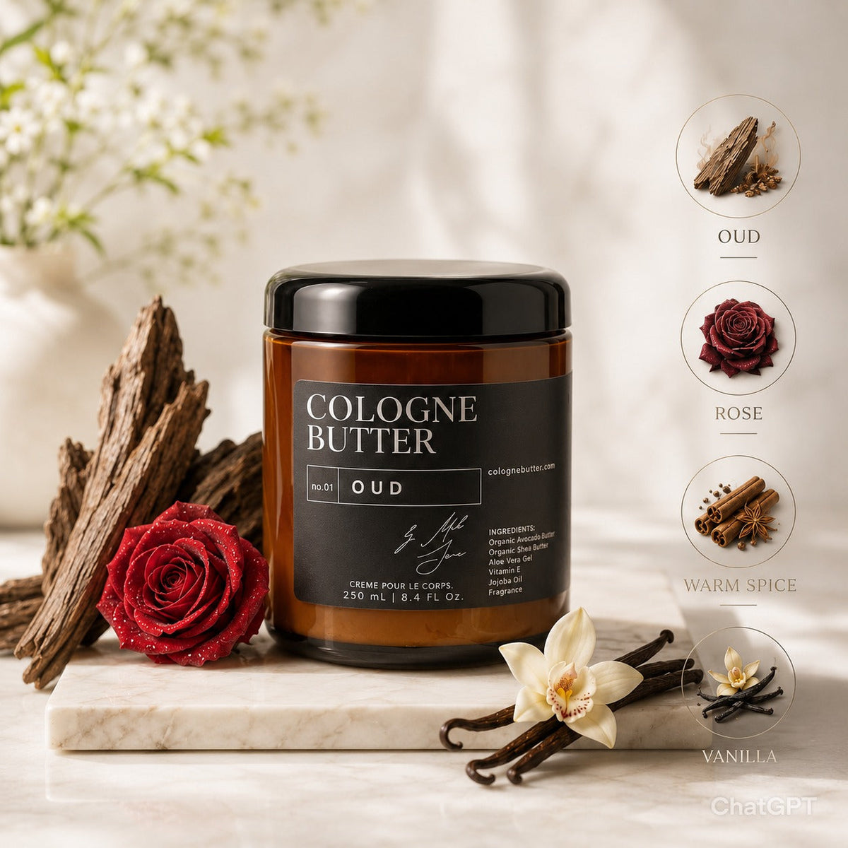Cologne Butter – Scented Moisturizing Skin Butter for Men (8 Signature Scents)