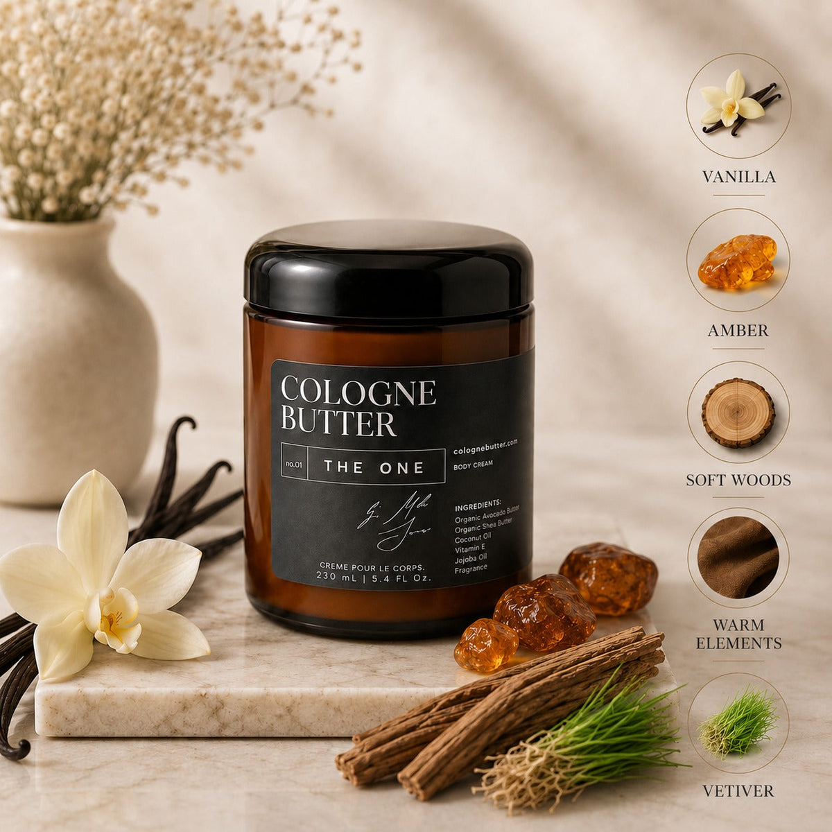 Cologne Butter – Scented Moisturizing Skin Butter for Men (8 Signature Scents)