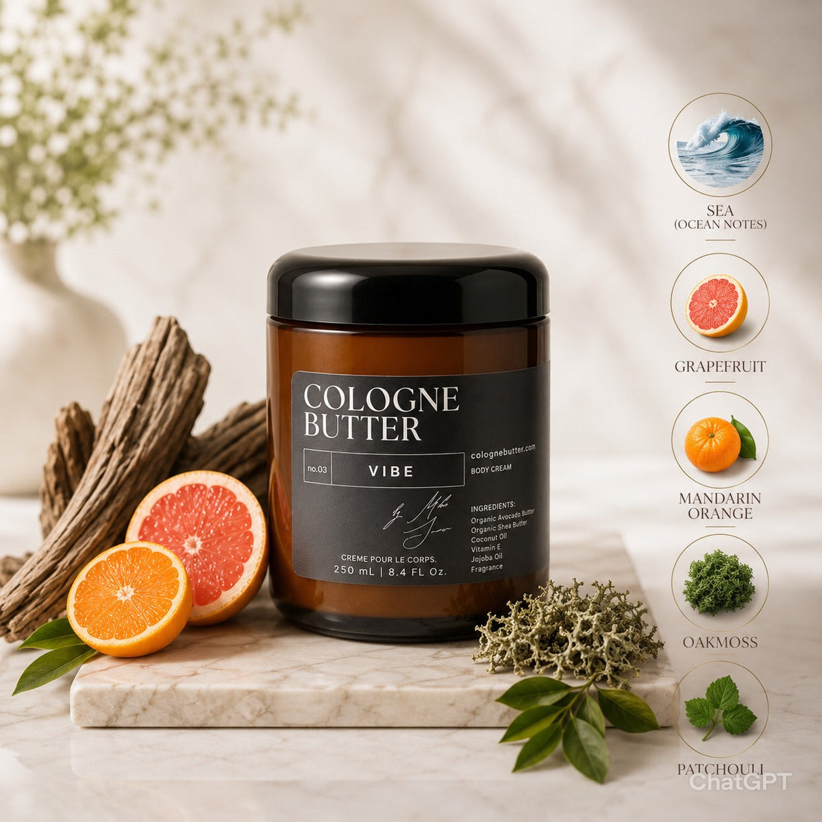 Cologne Butter – Scented Moisturizing Skin Butter for Men (8 Signature Scents)
